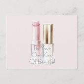 Roze Witte Lippenstift Ivoor Nagellak Briefkaart (Voorkant)