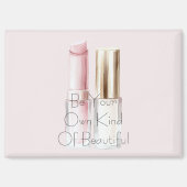 Roze Witte Lippenstift Ivoor Nagellak Magneet (Voorkant)