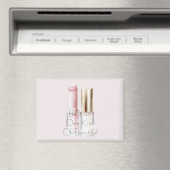 Roze Witte Lippenstift Ivoor Nagellak Magneet (Insitu (Vaatwasser))