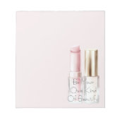 Roze Witte Lippenstift Ivoor Nagellak Notitieblok (Voorkant)