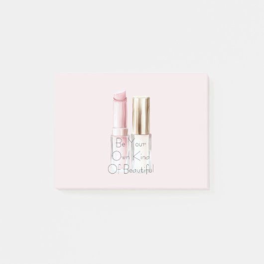 Roze Witte Lippenstift Ivoor Nagellak Post-it® Notes (Voorkant)