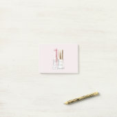 Roze Witte Lippenstift Ivoor Nagellak Post-it® Notes (Op bureau)