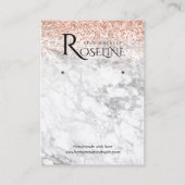 Roze, witte Logo met glitter oormerk Visitekaartje (Voorkant)