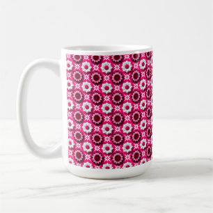 Roze Witte Lotus Bloempatroon Moderne Decoratie Koffiemok