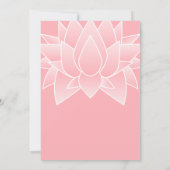 Roze Witte Lotus Eerste Rijstfoto Kaart (Achterkant)