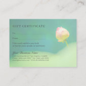 © Roze Witte Lotus Groene Gift Certificate Kortingskaartje (Achterkant)