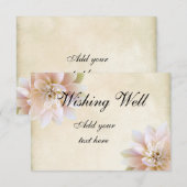 Roze witte lotusbloem die goed wenst informatiekaartje (Voorkant / Achterkant)