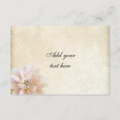 Roze witte lotusbloem die goed wenst informatiekaartje (Achterkant)