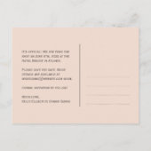 Roze witte lotusbloemen modern grijs save the date aankondigingskaart (Achterkant)