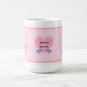 Roze witte madeliefjes zijn mijn Valentijn Koffiemok (Center)