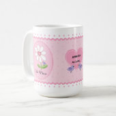 Roze witte madeliefjes zijn mijn Valentijn Koffiemok (Voorkant links)