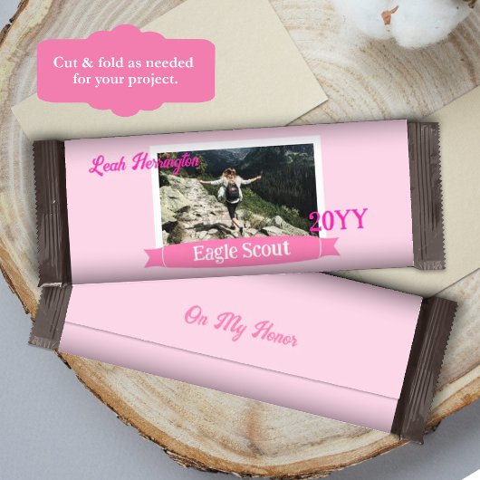 Roze, Witte, Magenta Eagle Scout Snoepgoed Verpakk Flyer