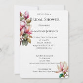 Roze Witte Magnolia Bloemen Vrijgezellenfeest Kaart (Voorkant)