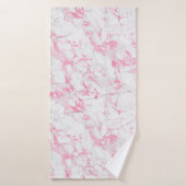 Roze witte marmer badhanddoek (Badhanddoek)