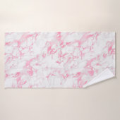 Roze witte marmer badhanddoek (Badhanddoek)