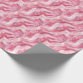 Roze & Witte Marmer Cadeaupapier (Hoek)