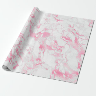 Roze witte marmer cadeaupapier