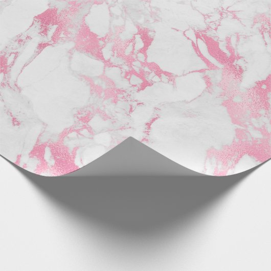 Roze witte marmer cadeaupapier (Hoek)