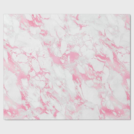 Roze witte marmer cadeaupapier (Vlak)
