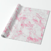 Roze witte marmer cadeaupapier (Uitgerold)