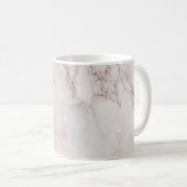 Roze witte marmer Elegant Patroon Abstract Koffiemok (Voorkant rechts)
