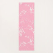 Roze witte marmer Glitter Yogamat (Achterkant)