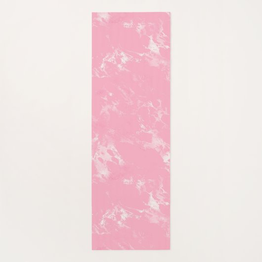 Roze witte marmer Glitter Yogamat (Achterkant)