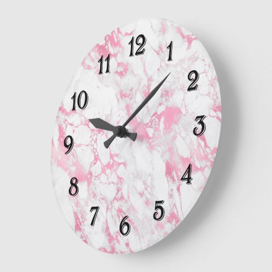 Roze witte marmer       grote klok (Hoek)