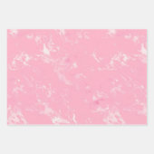 Roze witte marmer inpakpapier vel (Voorkant 3)