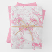 Roze witte marmer      inpakpapier vel (In situ)