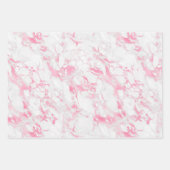 Roze witte marmer inpakpapier vel (Voorkant)