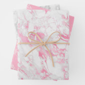 Roze witte marmer           inpakpapier vel (In situ)