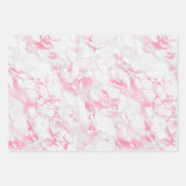 Roze witte marmer           inpakpapier vel (Voorkant)