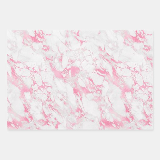 Roze witte marmer           inpakpapier vel (Voorkant)