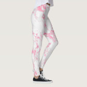 Roze witte marmer leggings (Rechts)
