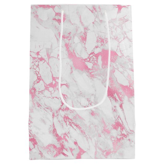 Roze witte marmer medium cadeauzakje (Achterkant)