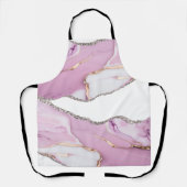 Roze witte marmer schort (Voorkant)