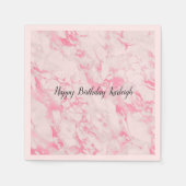 Roze witte marmer servet (Voorkant)