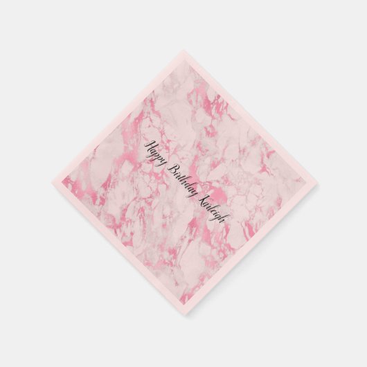 Roze witte marmer servet (Hoek)