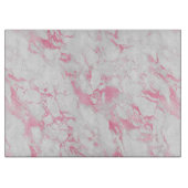 Roze witte marmer               snijplank (Voorkant)
