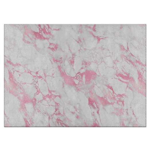 Roze witte marmer               snijplank (Voorkant)