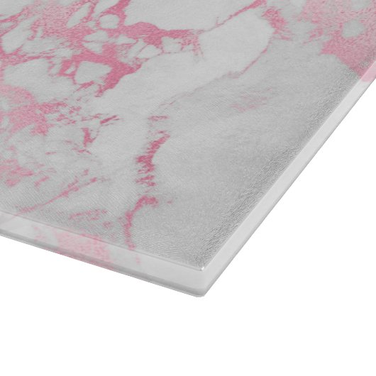 Roze witte marmer               snijplank (Hoek)