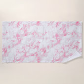 Roze witte marmer strandlaken (Voorkant)