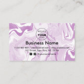 Roze witte marmer Voeg een minimale korting voor L Klantenkaartje (Achterkant)