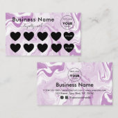 Roze witte marmer Voeg een minimale korting voor L Klantenkaartje (Voorkant / Achterkant)