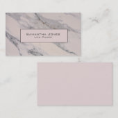 Roze witte marmer, wit grijs graniet visitekaartje (Voorkant / Achterkant)