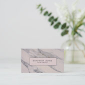 Roze witte marmer, wit grijs graniet visitekaartje (Staand voorkant)