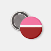 Roze Witte Maroon Rode Kleur Blok Magneet (Voorkant / Achterkant)