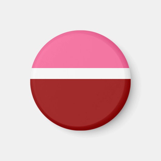 Roze Witte Maroon Rode Kleur Blok Magneet (Voorkant)