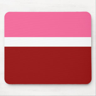 Roze Witte Maroon Rode Kleurblok Muismat